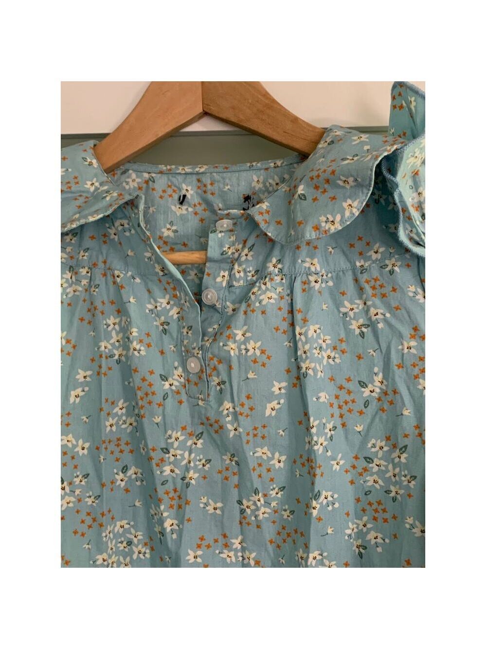 Vintage Floral Nightgown Dress Prairie Lace Modesty Puff Sleeve Maxi Multicolor - Picture 4 of 5